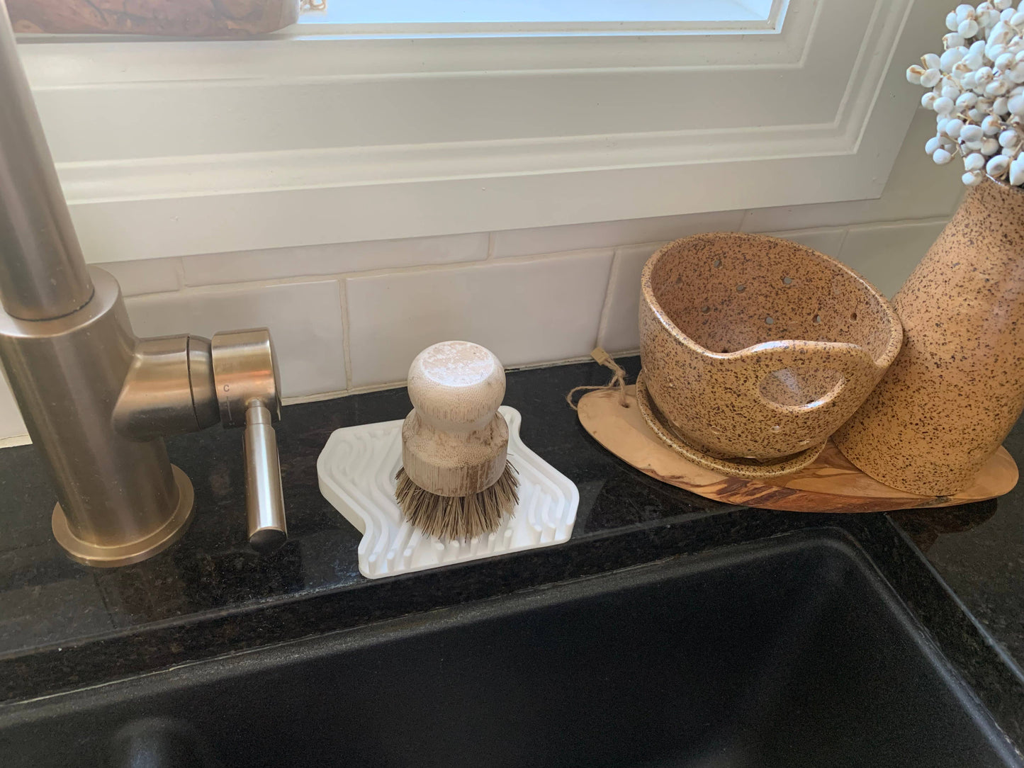 Premium Silicone Soap Tray- Soap Dish (Taupe/Pink/Blue)