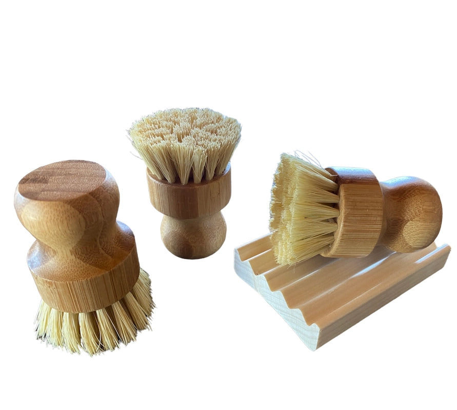 Dish Brush - Bamboo Wood Handle
