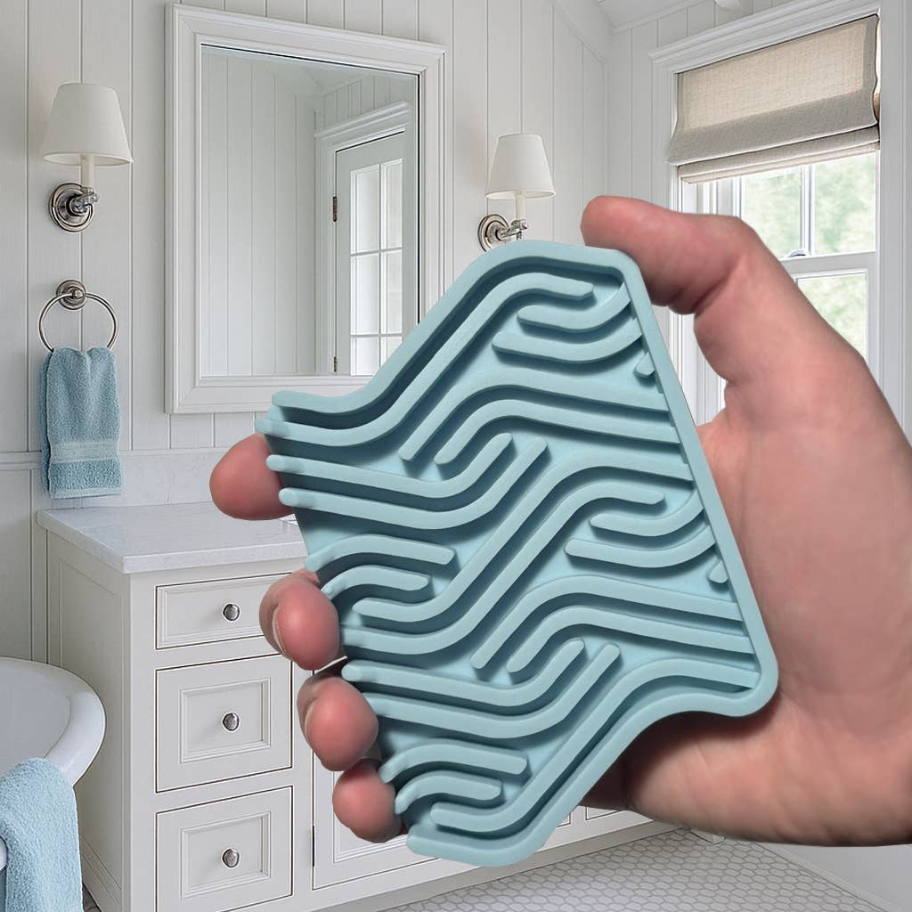 Premium Silicone Soap Tray- Soap Dish (Taupe/Pink/Blue)