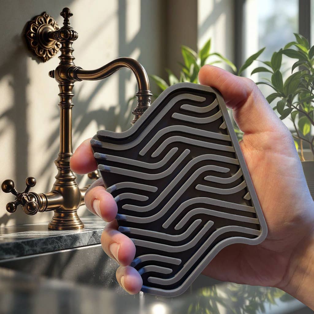 Premium Silicone Soap Tray- Soap Dish (Taupe/Pink/Blue)